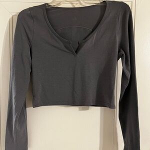 lululemon athletica Charcoal Crop Top